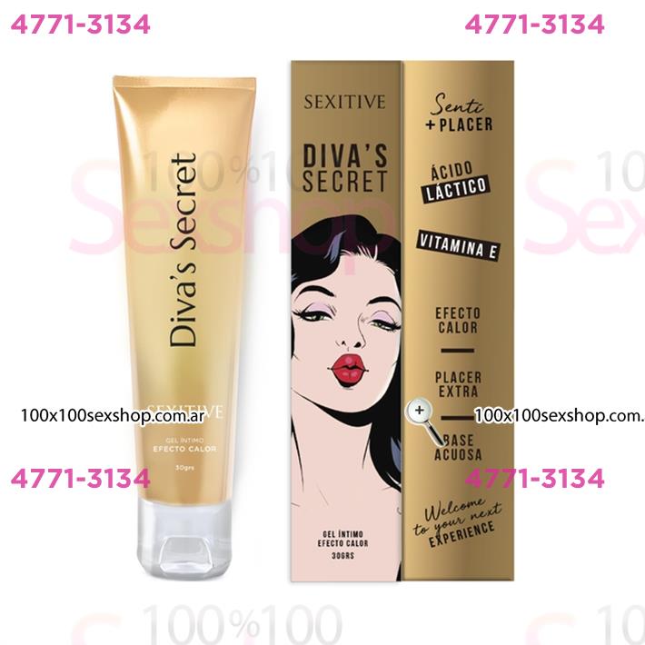 Cód: CA CR DVS01 - Gel intimo diva's secret efecto calor de 30g - $ 12100